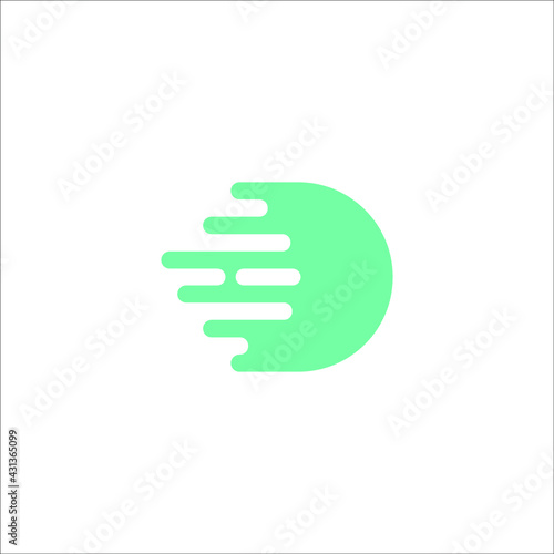 letter D data logo design vector