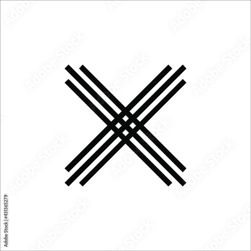 letter X logo design vector