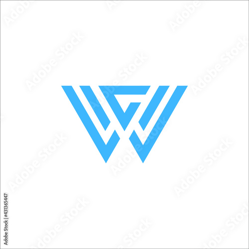 WC logo design vector