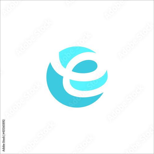 letter E logo design vector