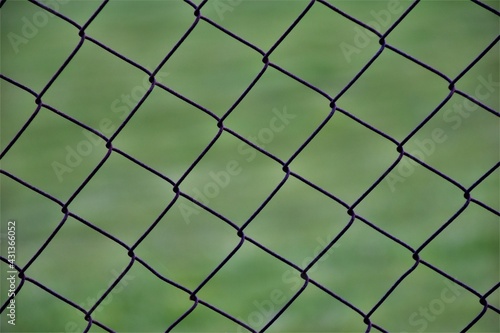 wire fence with green background