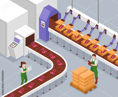 Shoes Manufacturing Illustration