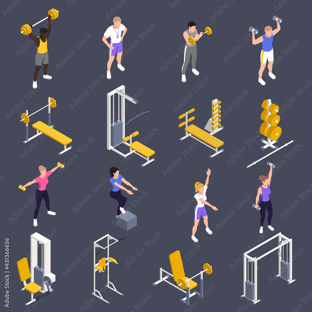 Gym Workout Fitness Isometric Set Gym Workout Fitness Isometric Set