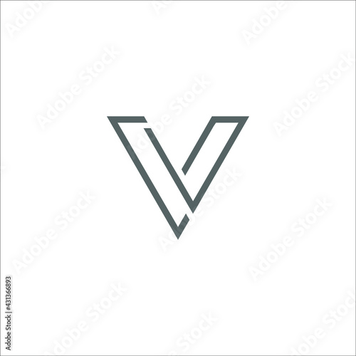 letter V logo design vector