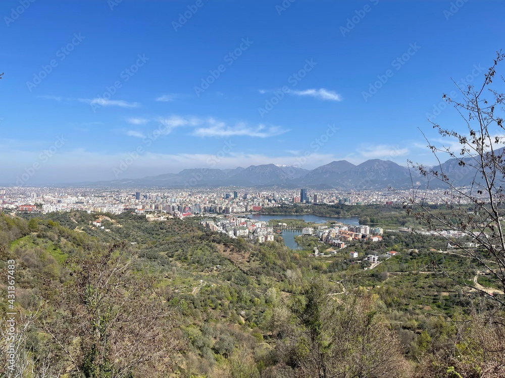 panorama of Tirana, Albania