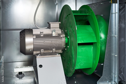Fotografie air handling unit internal exterior motor Exhaust plenum fan