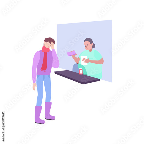 Pharmacy Flat Illustration