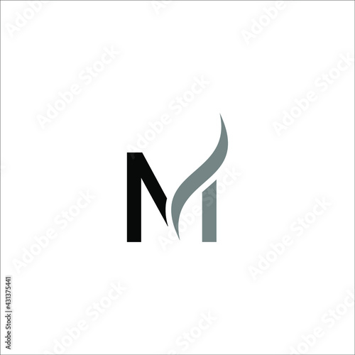 m logo design vector photo