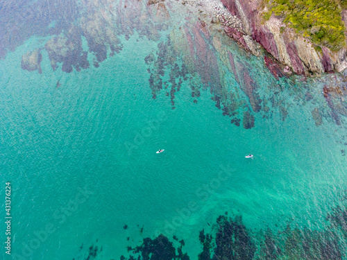 paddle border Cornwall England uk turquoise sea 