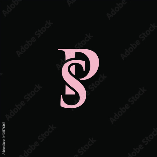 letter PS logo design vector