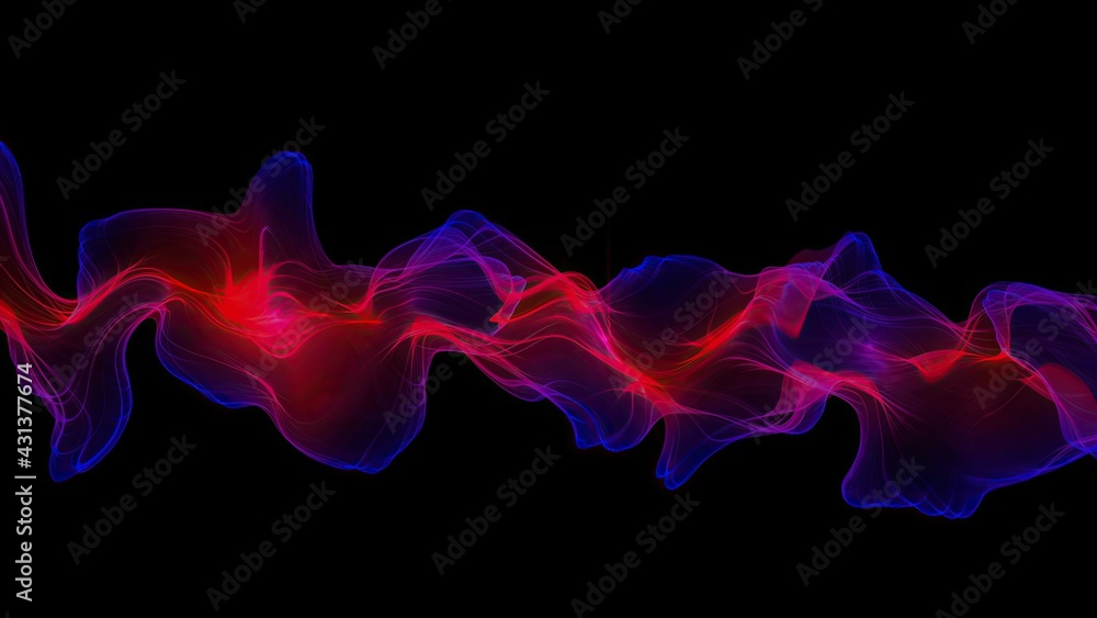 Abstract Digital Wave And Smoke Flow Abstract Digital Wave And Smoke Flow