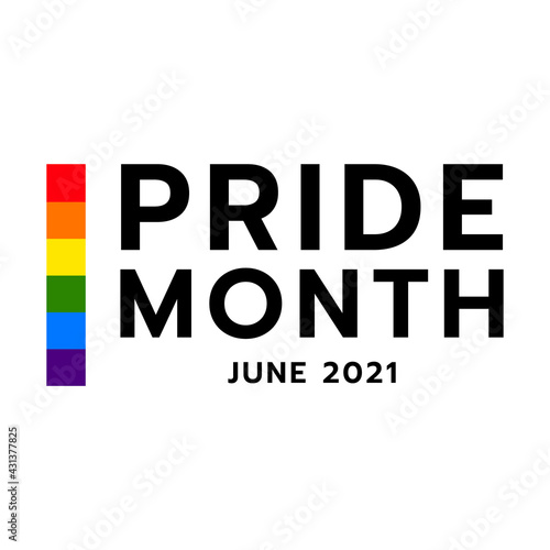 Pride Month at June 2021 LGBT  Symbols with LGBT pride flag or Rainbow colors. LGBT designs isolated on white background, Vector illustration EPS 10