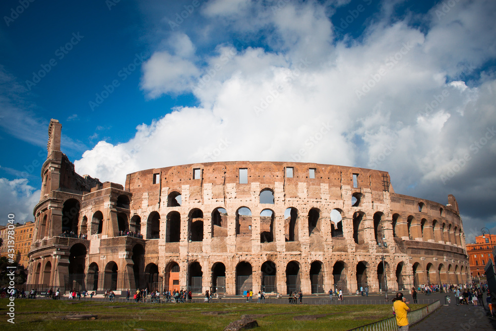Colosseum or Coliseum also known as the Flavian Amphitheatre
