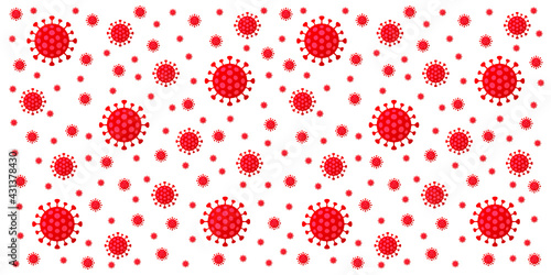 Covid 19 coronavirus Background. Micro coronavirus pattern. Flu and lung disease spreading of world. Concept Stopping Corona Virus. 
