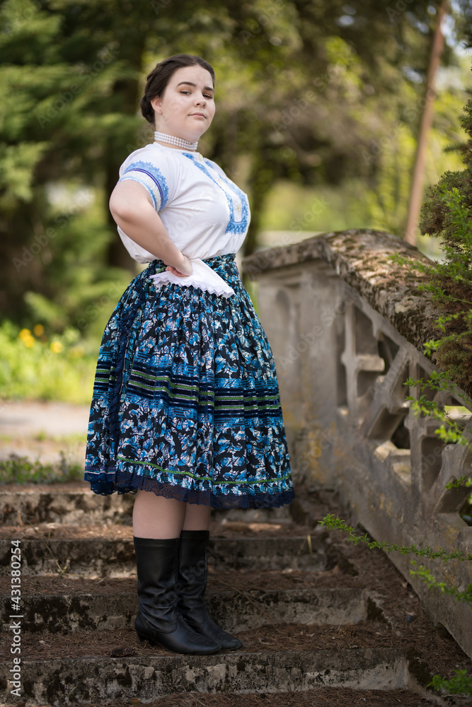 Beautiful Woman In Traditional Slovak Folklore Costume Beautiful Woman In Traditional Slovak Folklore Costume