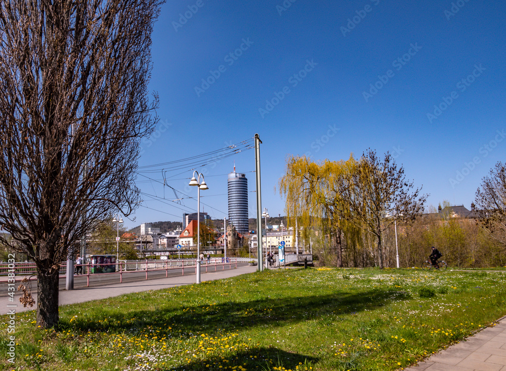 Blick auf die Innenstadt von Jena