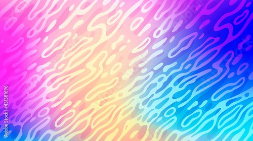Vector Bg with Colorful Gradient and Abstract Waves. Liquid Wavy Water Ripples Background