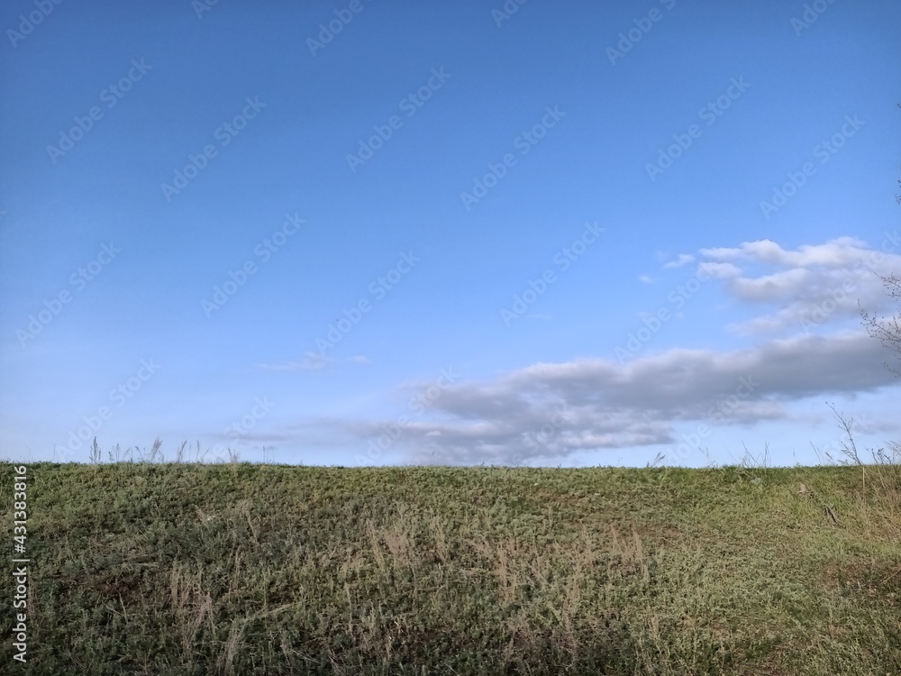 Landscape with a view of the meadows in the city of Chapaevsk. Landscape with a view of the meadows in the city of Chapaevsk.