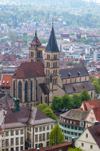 Blick von der Burg auf die Stadtkirche St. Dionys photo