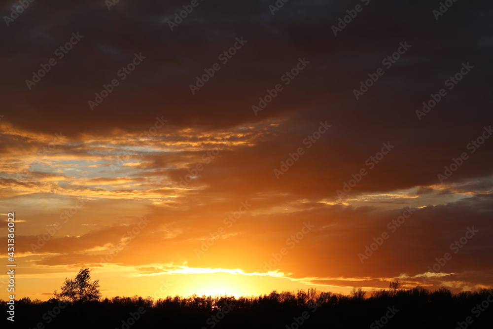 Fototapeta premium sunset in the clouds