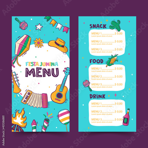 Festa Junina menu template