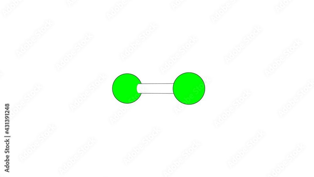 360º realistic 3D view of Chlorine as a seamless loop over a white opaque background with alpha mask. Also called cl and molecular chlorine. 360º realistic 3D view of Chlorine as a seamless loop over a white opaque background with alpha mask. Also called cl and molecular chlorine.