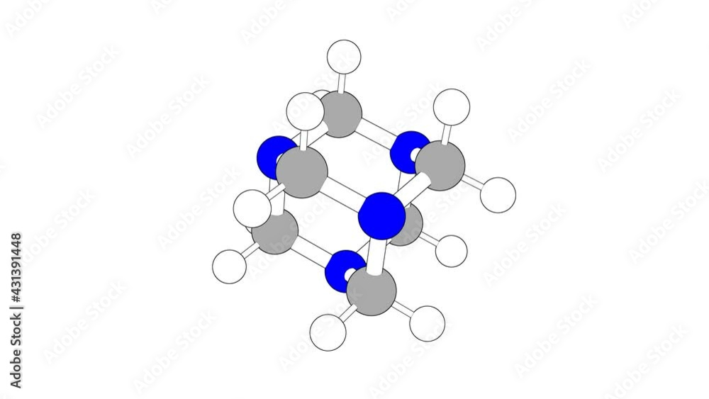 360º realistic 3D view of Methenamine as a seamless loop over a white opaque background with alpha mask. Also called hexamethylenetetramine and hexamine. 360º realistic 3D view of Methenamine as a seamless loop over a white opaque background with alpha mask. Also called hexamethylenetetramine and hexamine.