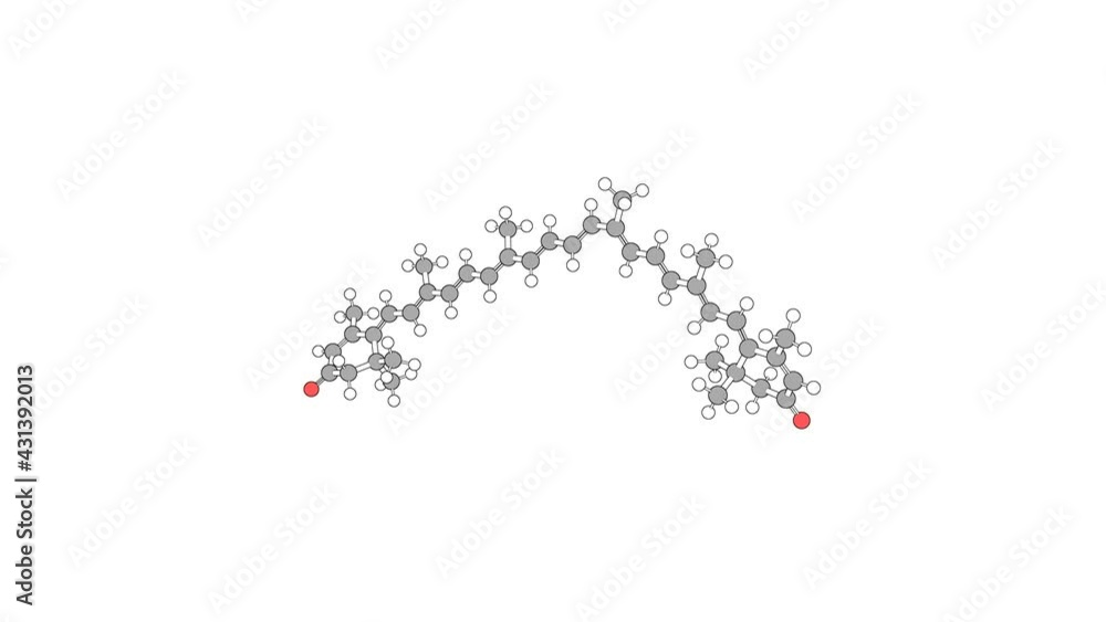 360º realistic 3D view of Rhodoxanthin as a seamless loop over a white opaque background with alpha mask. 360º realistic 3D view of Rhodoxanthin as a seamless loop over a white opaque background with alpha mask.