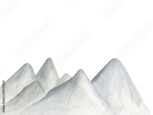 Fototapeta Naklejka Na Ścianę i Meble -  Mountain watercolor illustration.