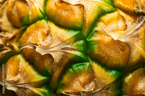Obraz na plátně Piña. Piña textura. Close - up piña. Piña macro.