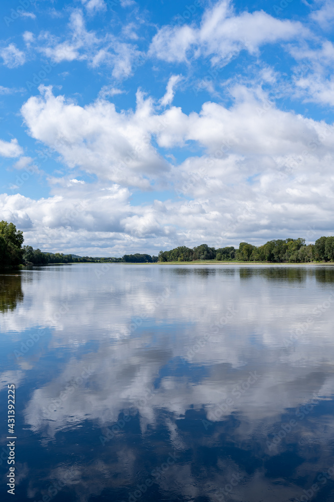 clouds over the river Loire