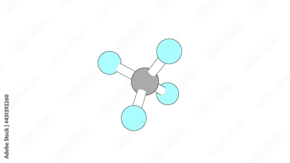 360º realistic 3D view of Carbon Tetrafluoride as a seamless loop over a white opaque background with alpha mask. Also called tetrafluoromethane and perfluoromethane. 360º realistic 3D view of Carbon Tetrafluoride as a seamless loop over a white opaque background with alpha mask. Also called tetrafluoromethane and perfluoromethane.