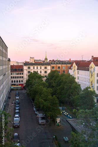 Photography Sunrise over the rooftops of Copenhagen.