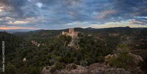 Castle panoramic of Santa Coloma de Farners