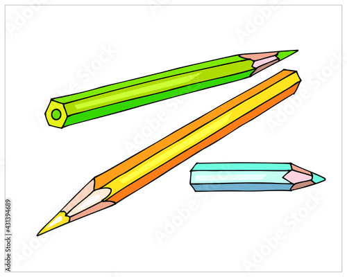 pencil character illustration vector clip-art element