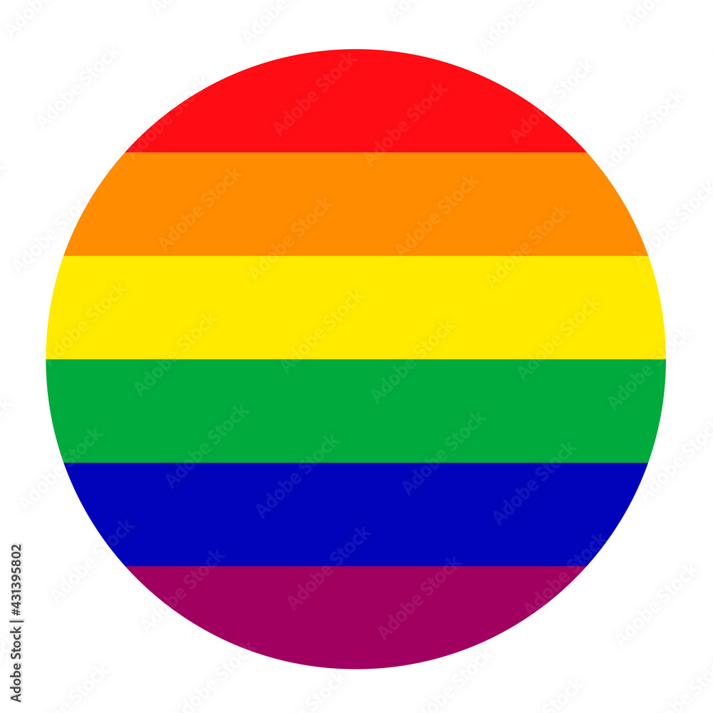 Obraz premium A circle with a rainbow color composition as a symbol of LGBT.