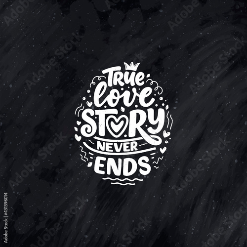 Card with slogan about love...