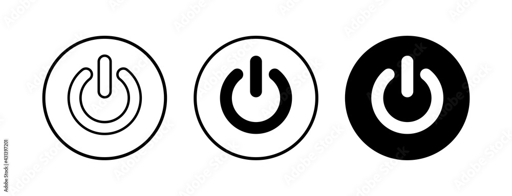 Power icons set. Power Switch Icon. Start power icon Power icons set. Power Switch Icon. Start power icon