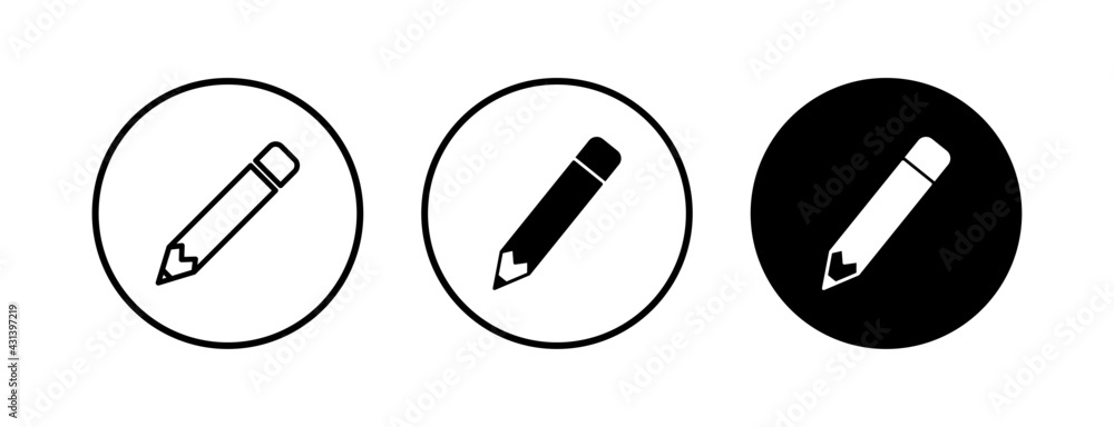 Pencil icons set. Pencil vector icon Pencil icons set. Pencil vector icon
