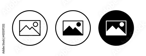 Picture icons set. Picture vector icon. photo gallery icon vector