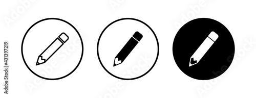 Pencil icons set. Pencil vector icon