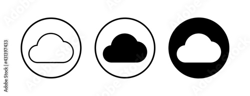 Cloud icons set vector. cloud computing icon