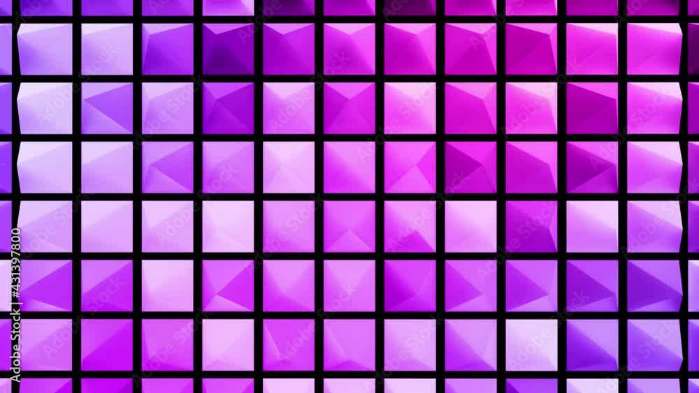 abstract festive background with red blue gradient color pyramids on a plane flashing neon light randomly. Loop beautiful bg in 4k. Smooth animation 3d rendering. abstract festive background with red blue gradient color pyramids on a plane flashing neon light randomly. Loop beautiful bg in 4k. Smooth animation 3d rendering.