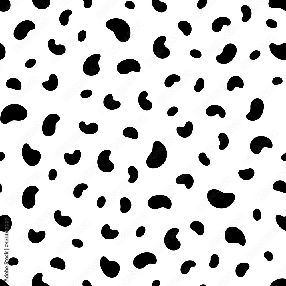 Simple abstract elements black and white shapeless forms seamless pattern, repeat geometric ornament for textile, gift paper, home decor Simple abstract elements black and white shapeless forms seamless pattern, repeat geometric ornament for textile, gift paper, home decor