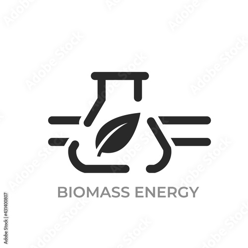 biomass energy icon. environment, eco friendly industry and alternative power symbol
