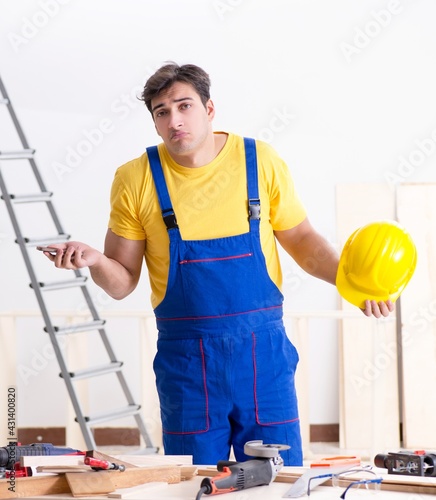 Floor repairman disappointed with his work