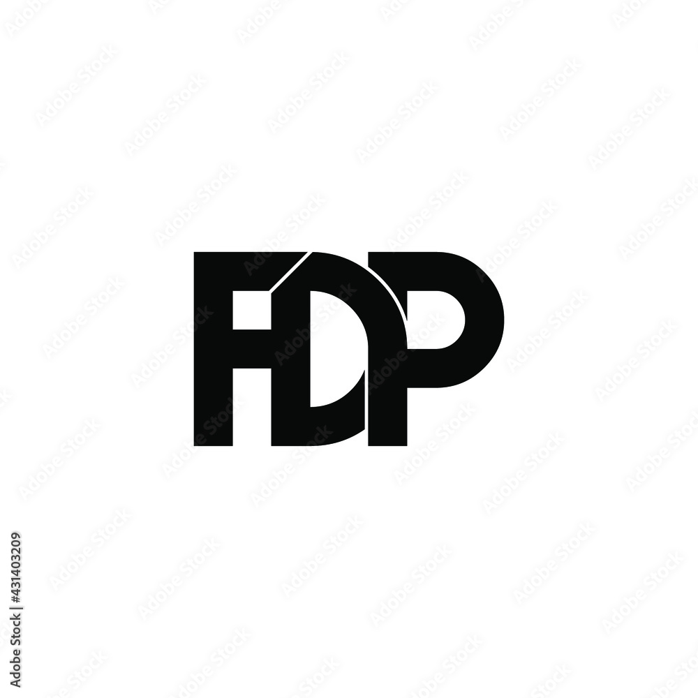 fdp letter original monogram logo design fdp letter original monogram logo design