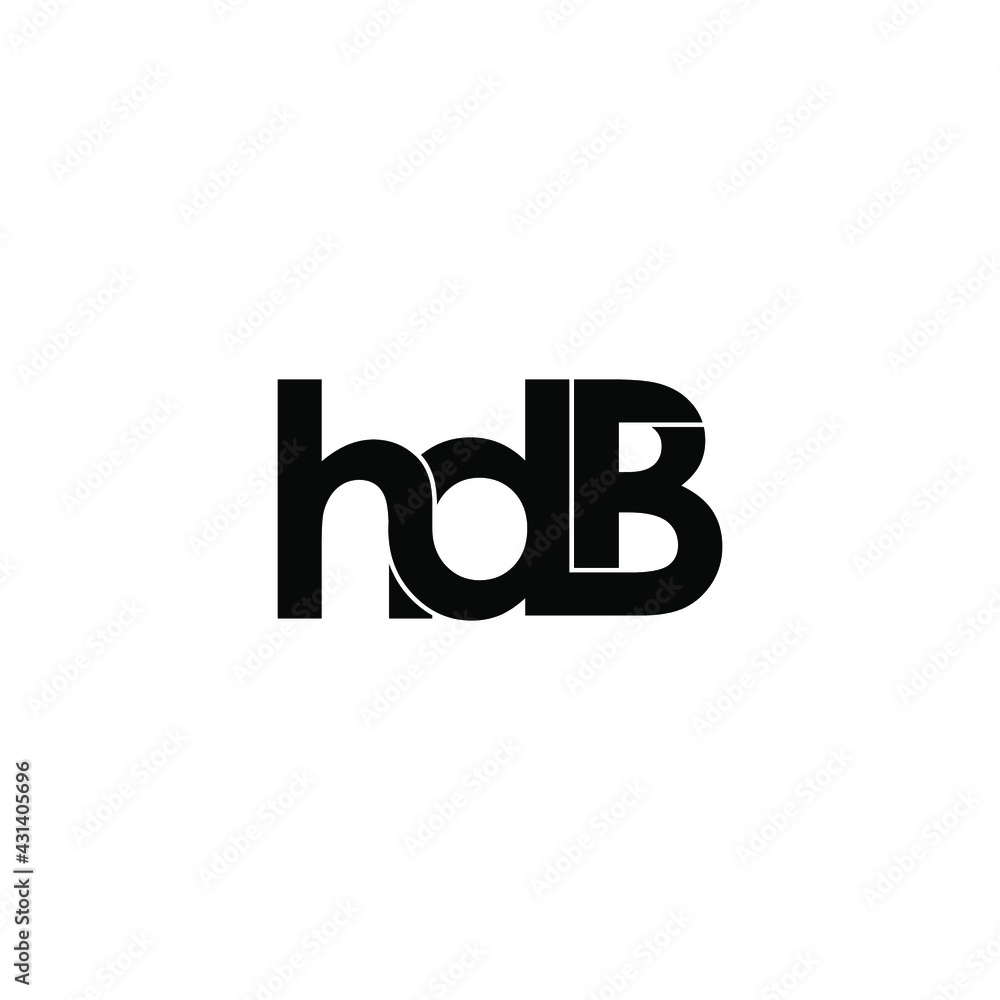 hdb letter original monogram logo design hdb letter original monogram logo design