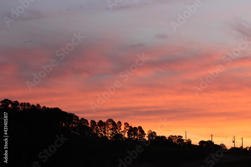 sunset in the mountains