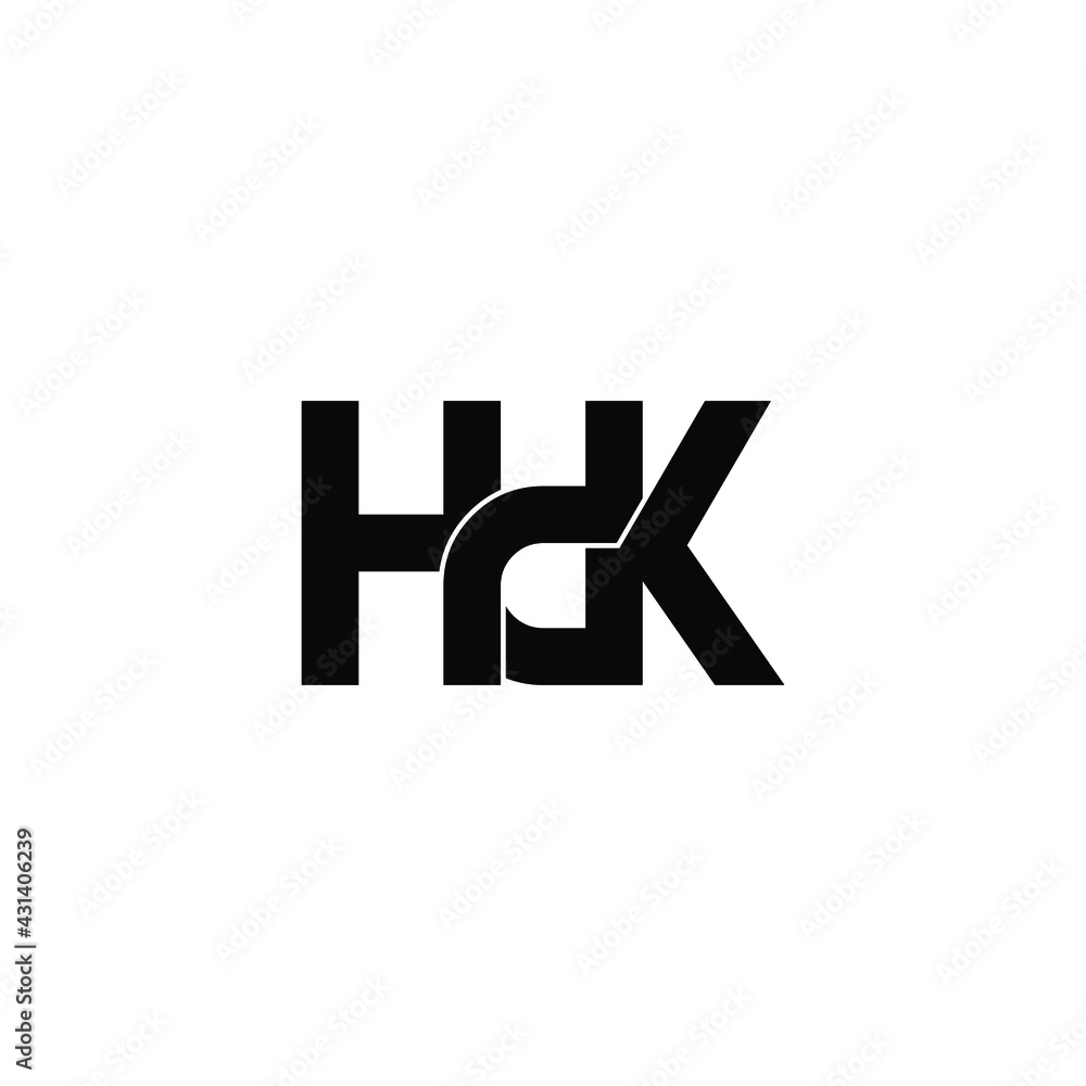 hdk letter original monogram logo design hdk letter original monogram logo design